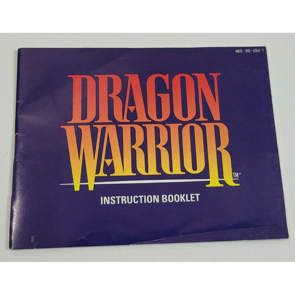 DRAGON WARRIOR (NINTENDO NES) INSTRUCTION MANUAL ONLY!